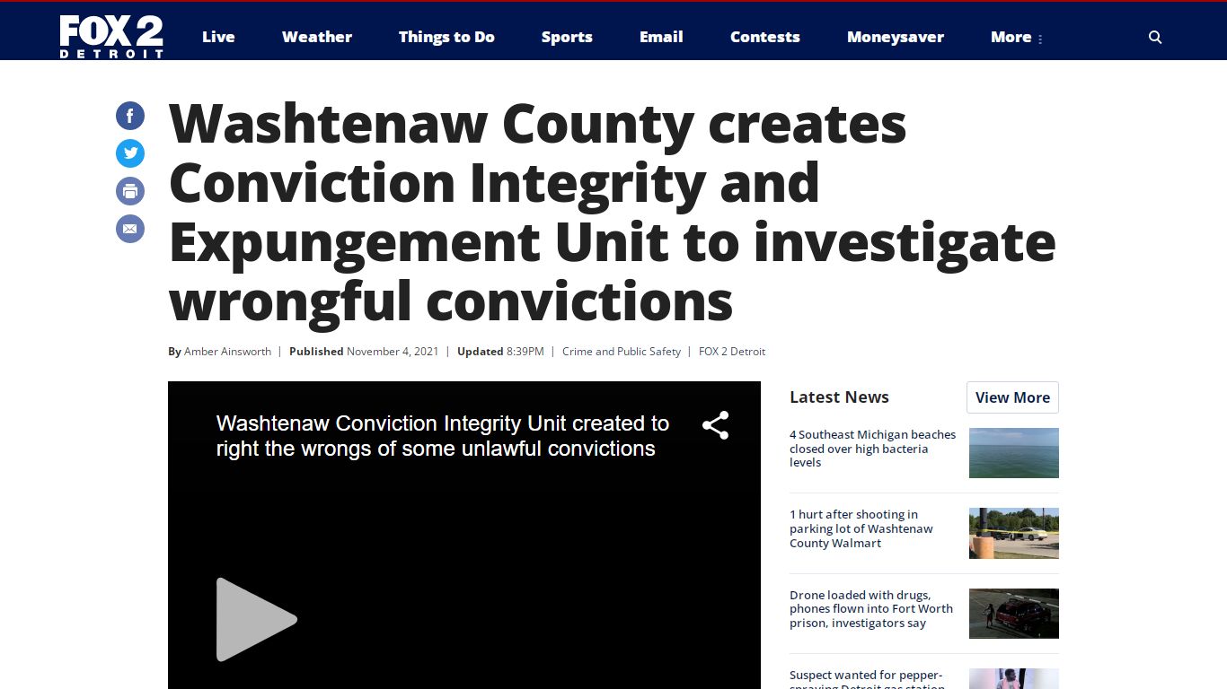 Washtenaw County creates Conviction Integrity and ...